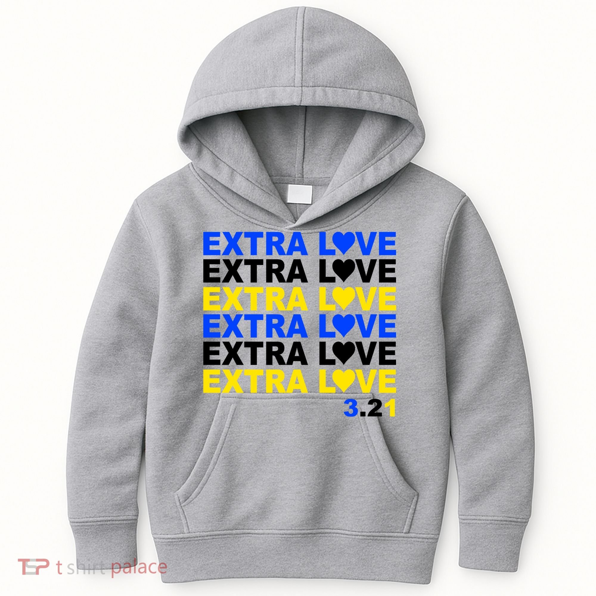 Down Syndrome Extra Love March 21st Kids Hoodie