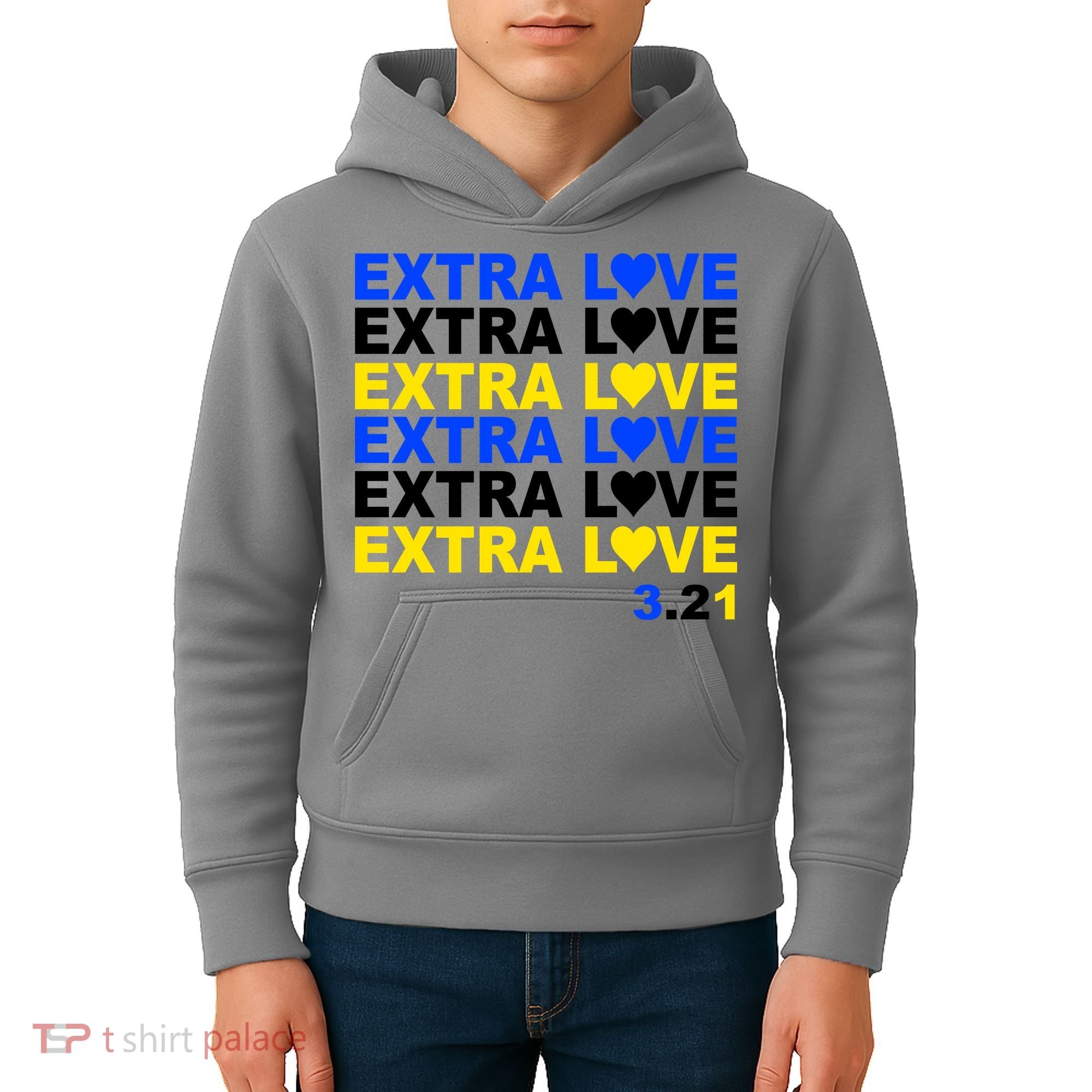 Down Syndrome Extra Love March 21st Kids Hoodie