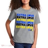 Down Syndrome Extra Love March 21st Kids T-Shirt thumb 2