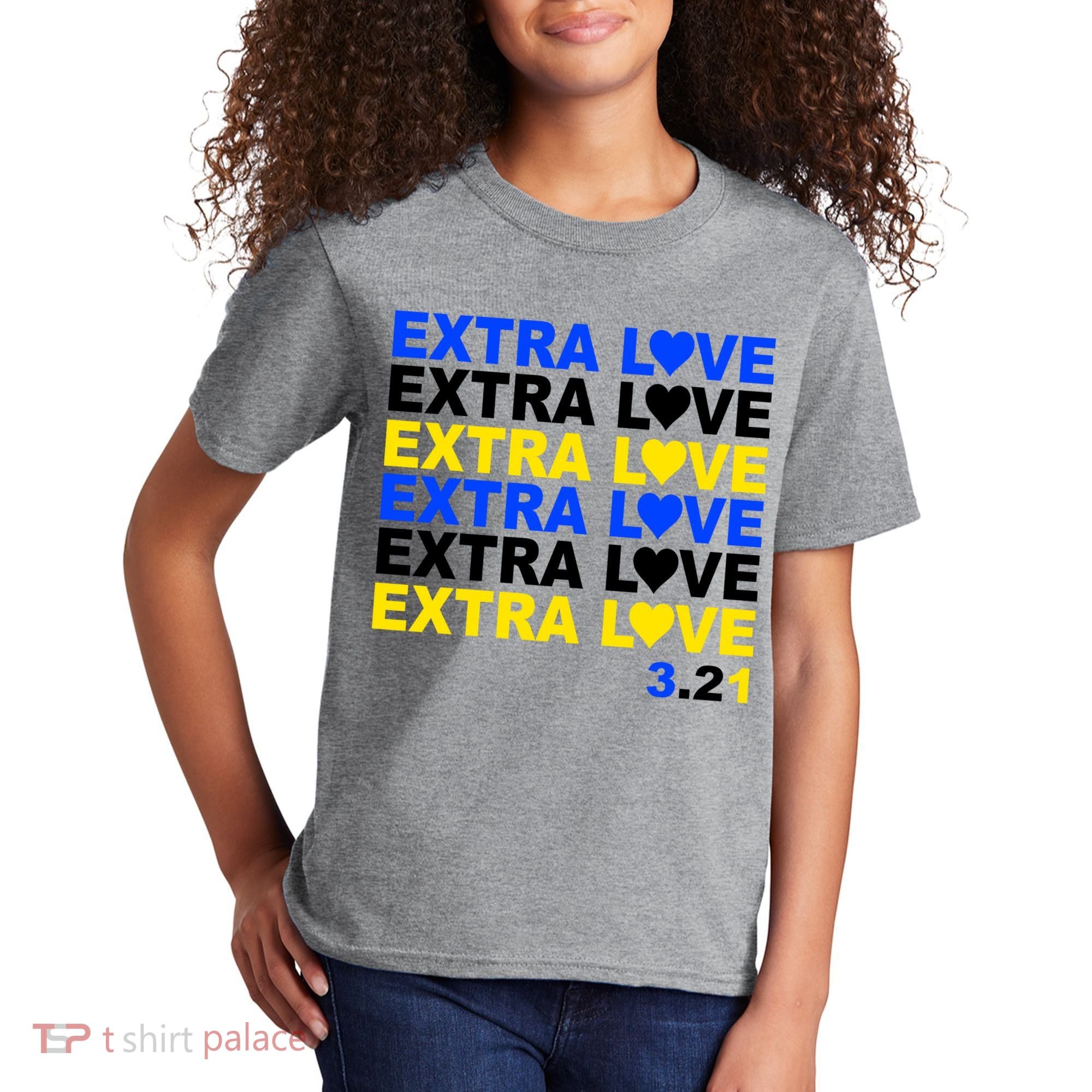 Down Syndrome Extra Love March 21st Kids T-Shirt