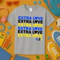 Down Syndrome Extra Love March 21st Kids T-Shirt thumb 3