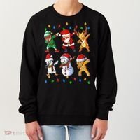 Dabbing Santa Elf Friends Christmas Funny Xmas Dab Women's Sweatshirt thumb 0