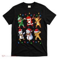 Dabbing Santa Elf Friends Christmas Funny Xmas Dab T-Shirt thumb 0