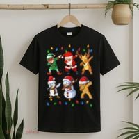 Dabbing Santa Elf Friends Christmas Funny Xmas Dab T-Shirt thumb 2