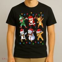 Dabbing Santa Elf Friends Christmas Funny Xmas Dab T-Shirt thumb 3