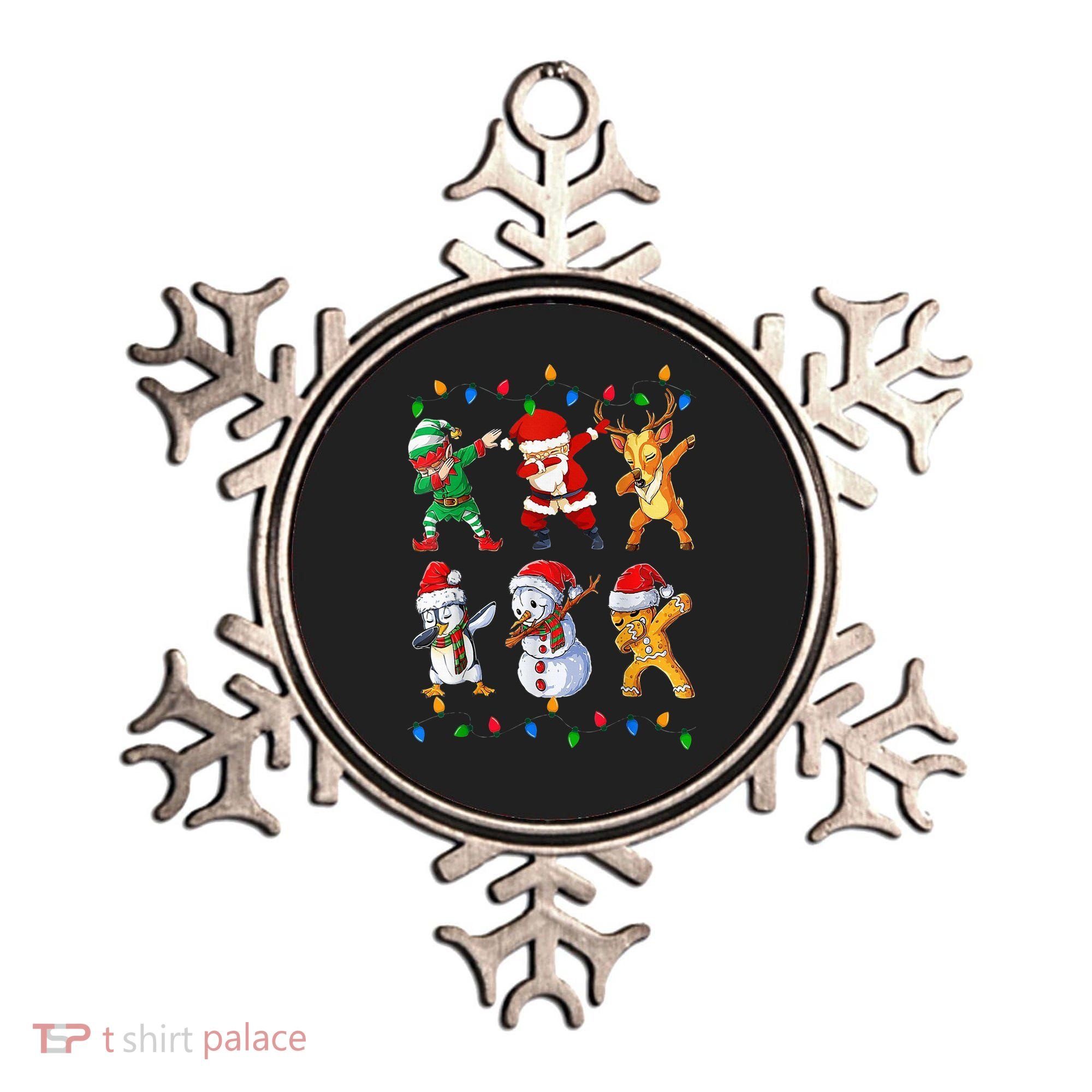 Dabbing Santa Elf Friends Christmas Funny Xmas Dab Ornament