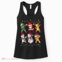 Dabbing Santa Elf Friends Christmas Funny Xmas Dab Women's Tank Top thumb 0