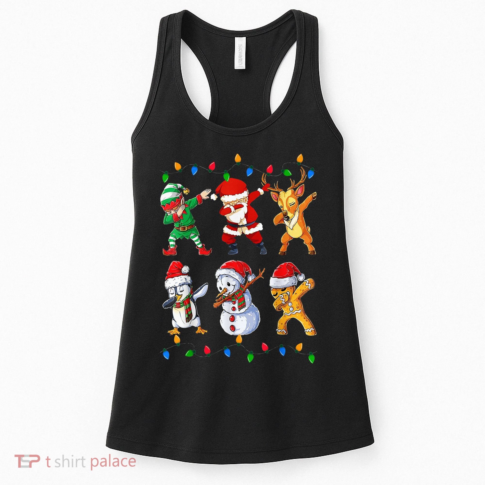 Dabbing Santa Elf Friends Christmas Funny Xmas Dab Women's Tank Top