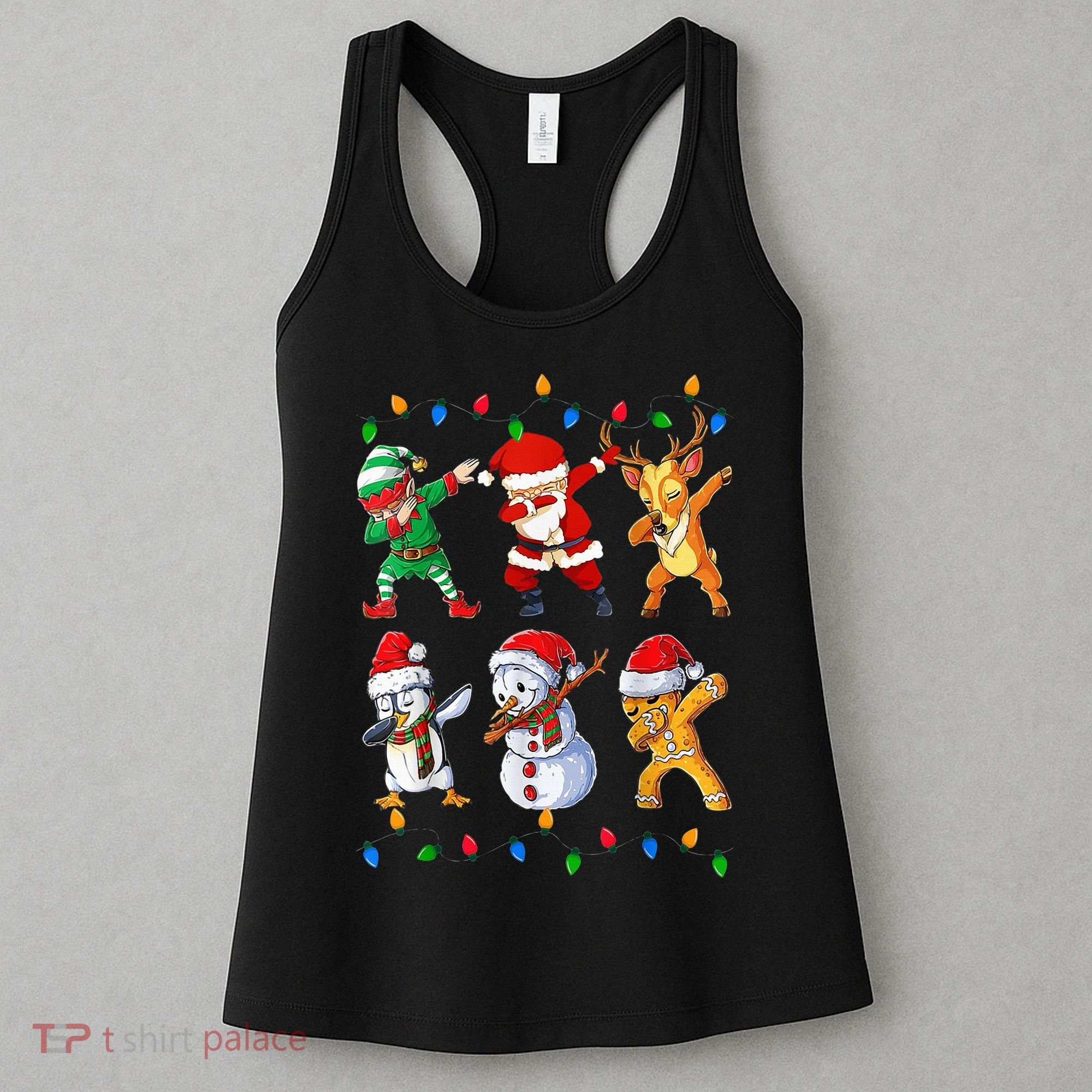 Dabbing Santa Elf Friends Christmas Funny Xmas Dab Women's Tank Top