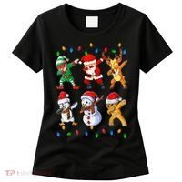 Dabbing Santa Elf Friends Christmas Funny Xmas Dab Women's T-Shirt thumb 0