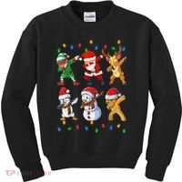 Dabbing Santa Elf Friends Christmas Funny Xmas Dab Kids Sweatshirt thumb 0