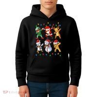 Dabbing Santa Elf Friends Christmas Funny Xmas Dab Kids Hoodie thumb 4