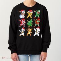 Dabbing Santa Elf Friends Ugly Xmas Sweater Dab Boys Women's Sweatshirt thumb 0