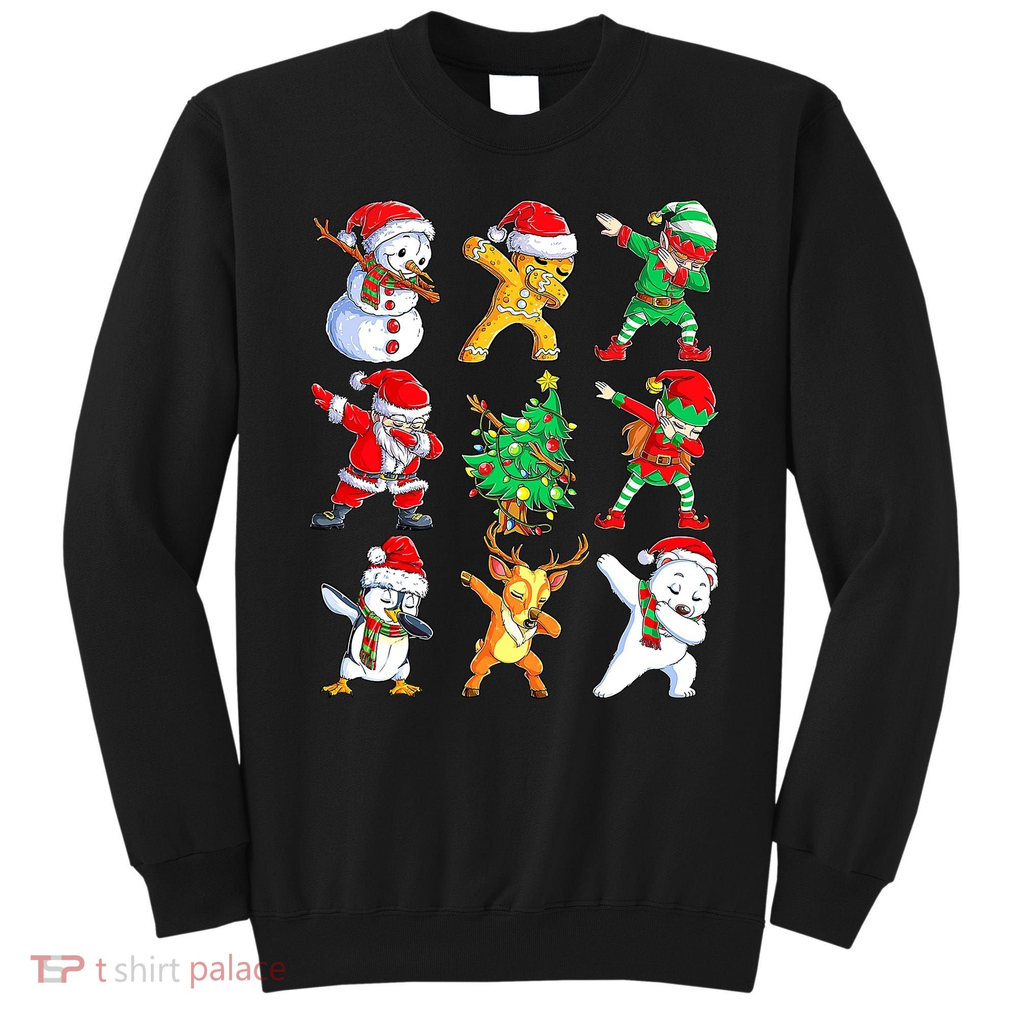 Dabbing Santa Elf Friends Ugly Xmas Sweater Dab Boys Sweatshirt