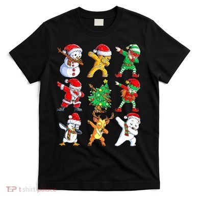 Dabbing Santa Elf Friends Ugly Xmas Sweater Dab Boys T-Shirt