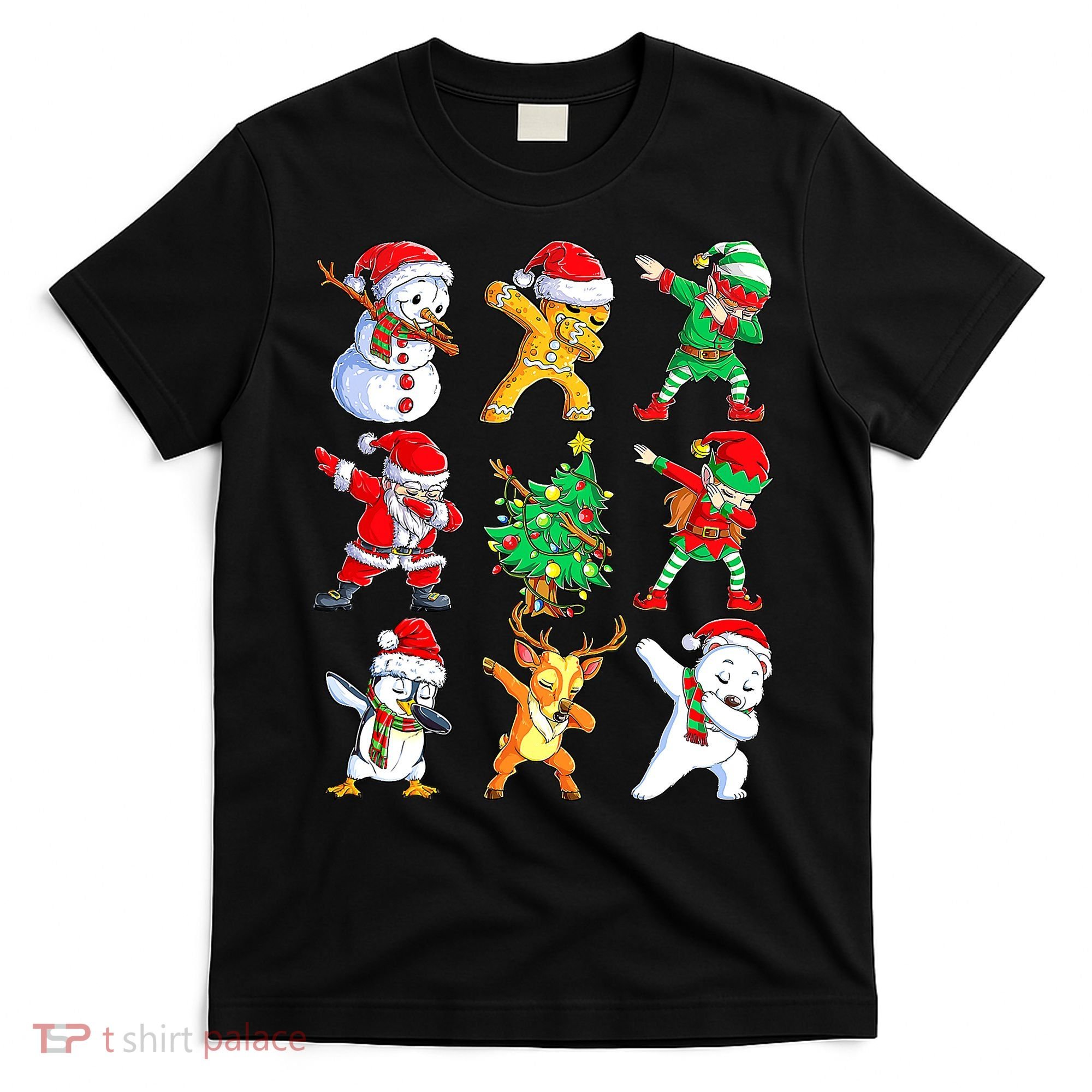 Dabbing Santa Elf Friends Ugly Xmas Sweater Dab Boys T-Shirt