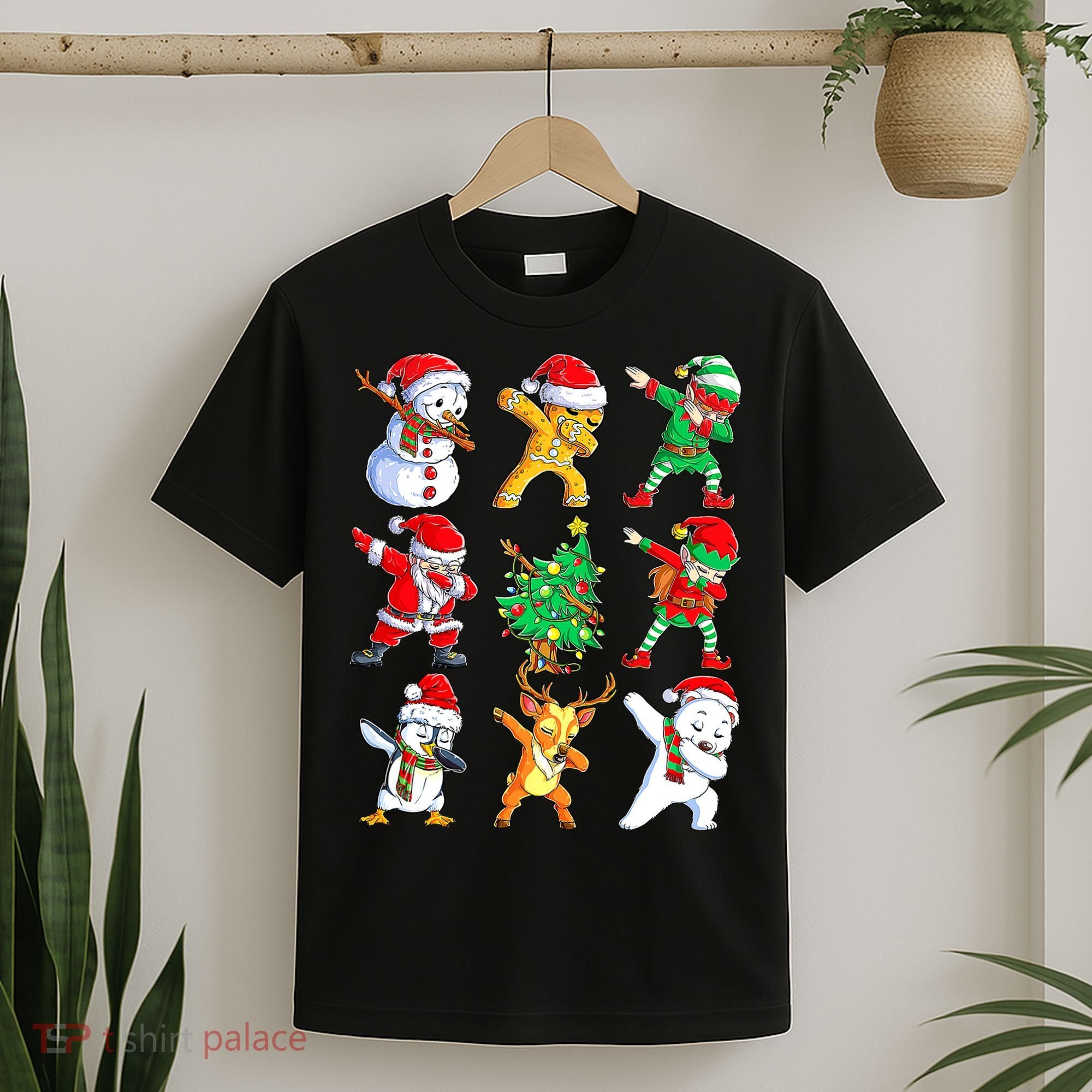 Dabbing Santa Elf Friends Ugly Xmas Sweater Dab Boys T-Shirt