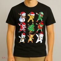 Dabbing Santa Elf Friends Ugly Xmas Sweater Dab Boys T-Shirt thumb 3