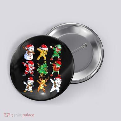 Dabbing Santa Elf Friends Ugly Xmas Sweater Dab Boys Button