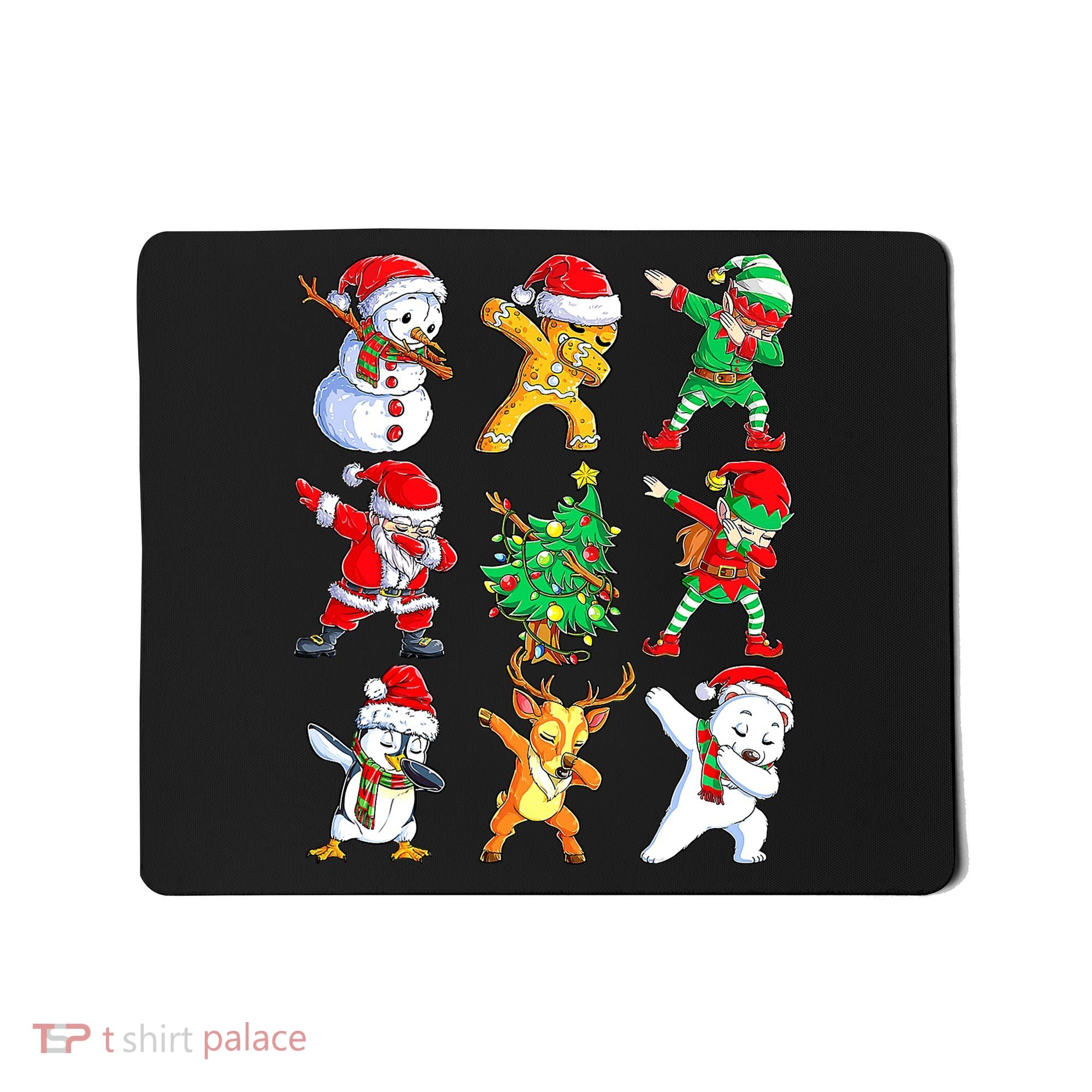 Dabbing Santa Elf Friends Ugly Xmas Sweater Dab Boys Mousepad