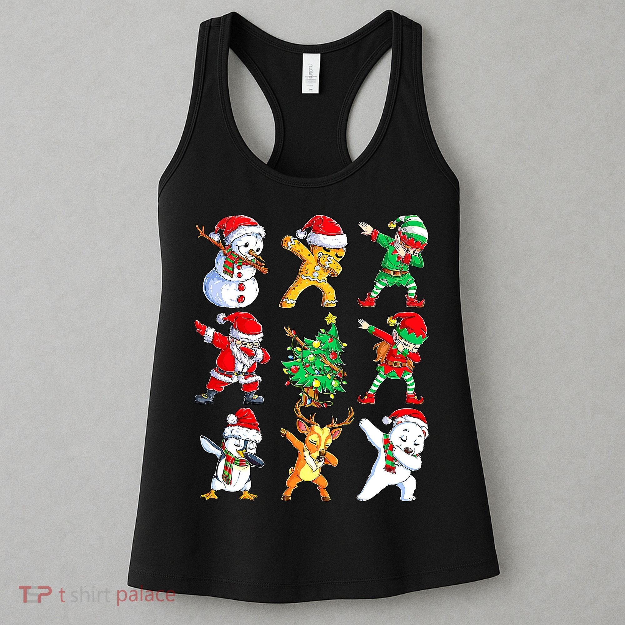 Dabbing Santa Elf Friends Ugly Xmas Sweater Dab Boys Women's Tank Top