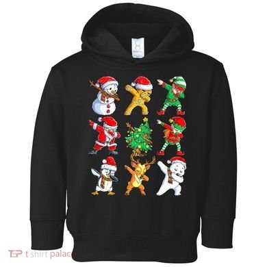 Dabbing Santa Elf Friends Ugly Xmas Sweater Dab Boys Toddler Hoodie