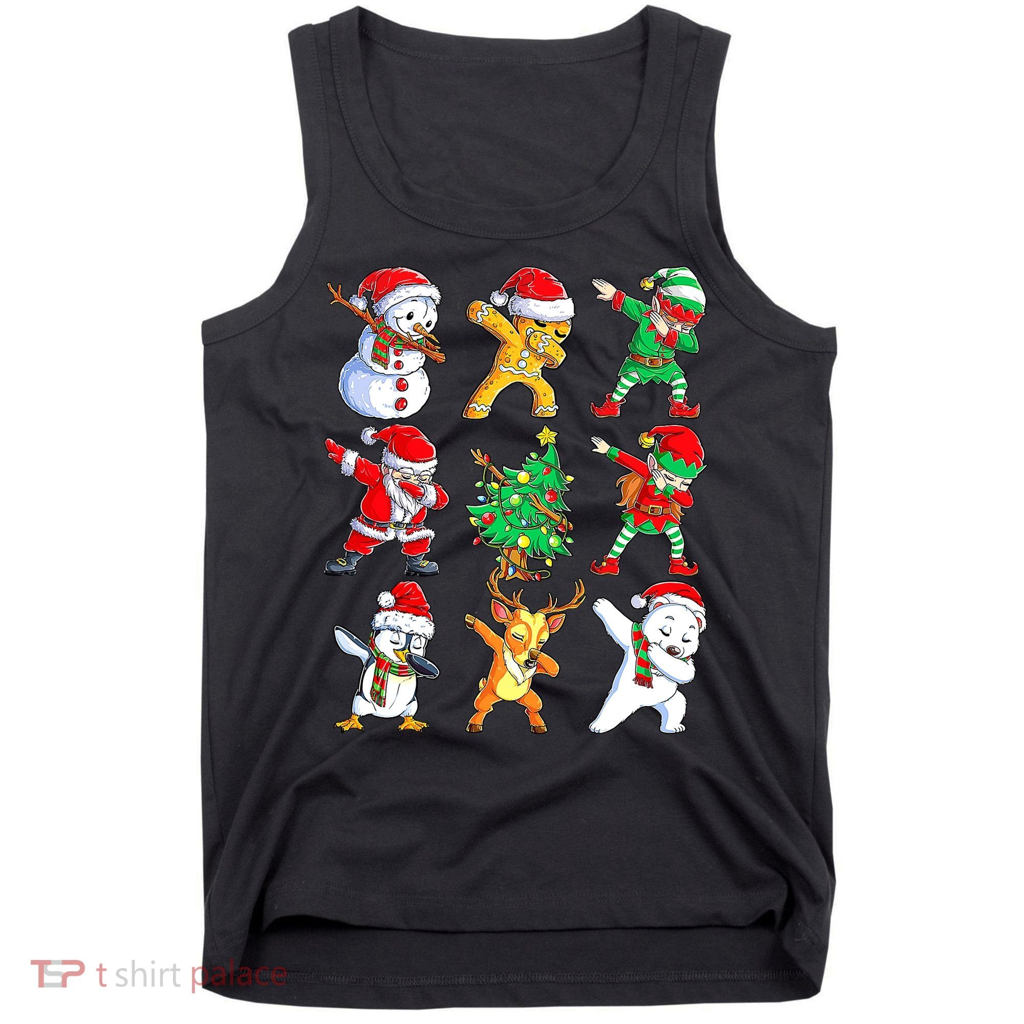 Dabbing Santa Elf Friends Ugly Xmas Sweater Dab Boys Tank Top
