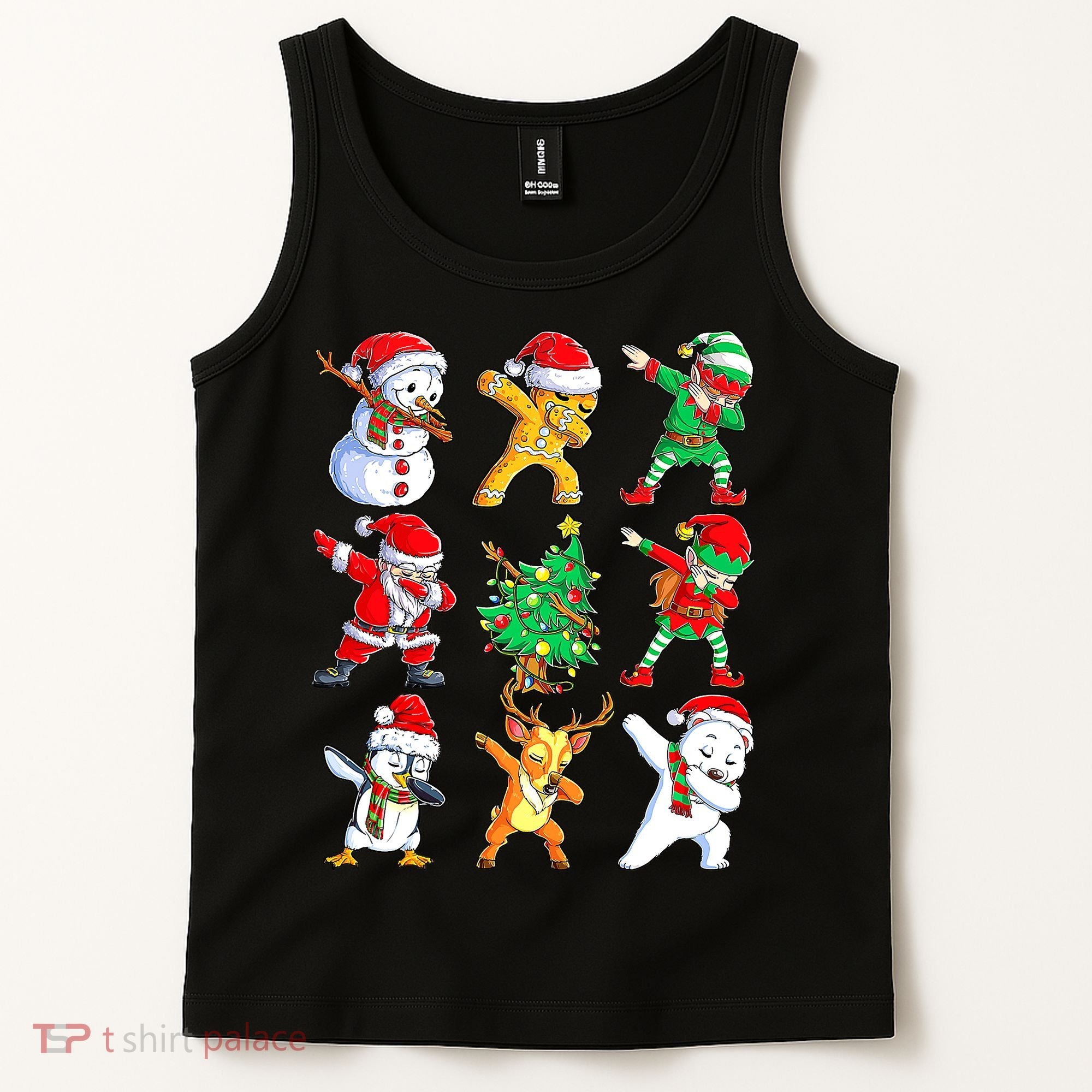 Dabbing Santa Elf Friends Ugly Xmas Sweater Dab Boys Tank Top