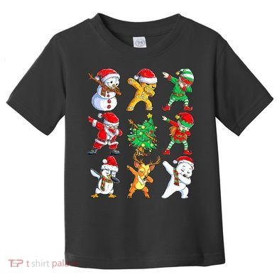 Dabbing Santa Elf Friends Ugly Xmas Sweater Dab Boys Toddler T-Shirt