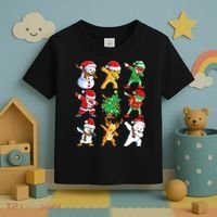 Dabbing Santa Elf Friends Ugly Xmas Sweater Dab Boys Toddler T-Shirt thumb 3