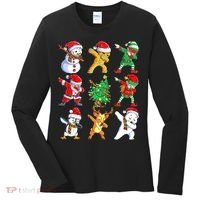 Dabbing Santa Elf Friends Ugly Xmas Sweater Dab Boys Women's Long Sleeve Shirt thumb 0