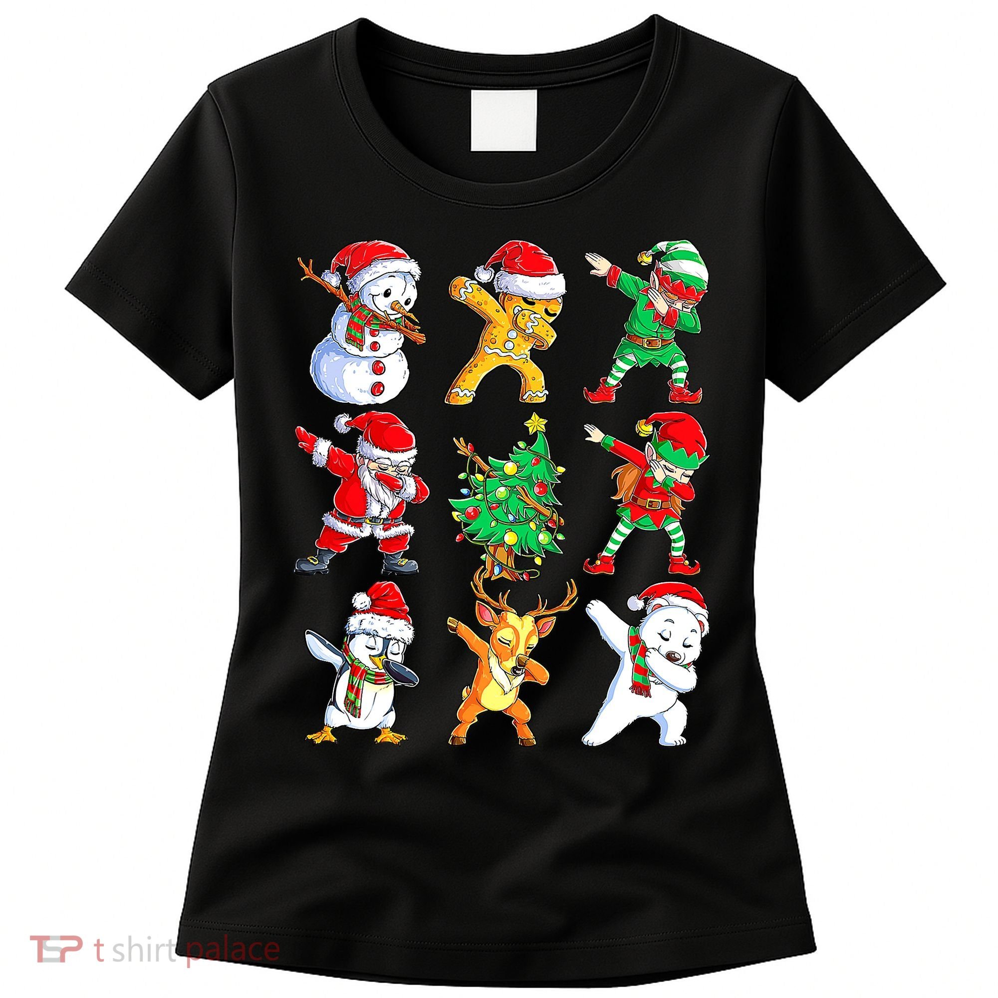 Dabbing Santa Elf Friends Ugly Xmas Sweater Dab Boys Women's T-Shirt