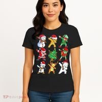 Dabbing Santa Elf Friends Ugly Xmas Sweater Dab Boys Women's T-Shirt thumb 4