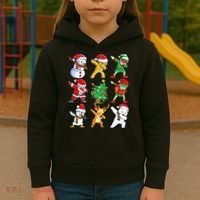 Dabbing Santa Elf Friends Ugly Xmas Sweater Dab Boys Kids Hoodie thumb 3