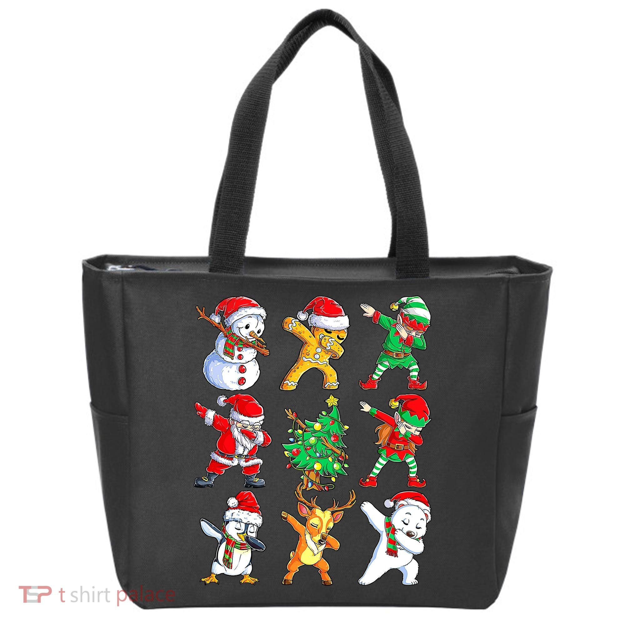 Dabbing Santa Elf Friends Ugly Xmas Sweater Dab Boys Tote Bag