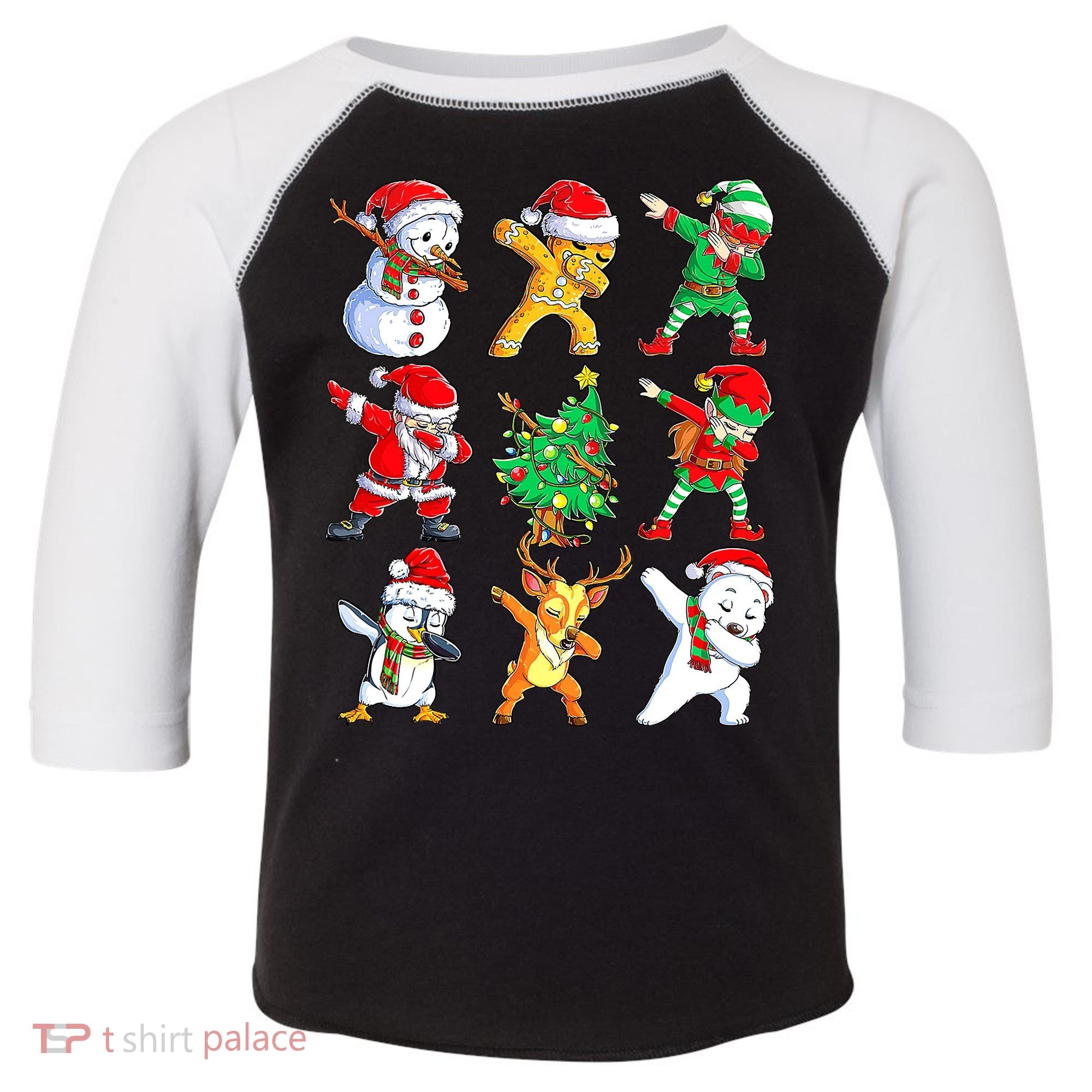 Dabbing Santa Elf Friends Ugly Xmas Sweater Dab Boys Toddler Fine Jersey T-Shirt