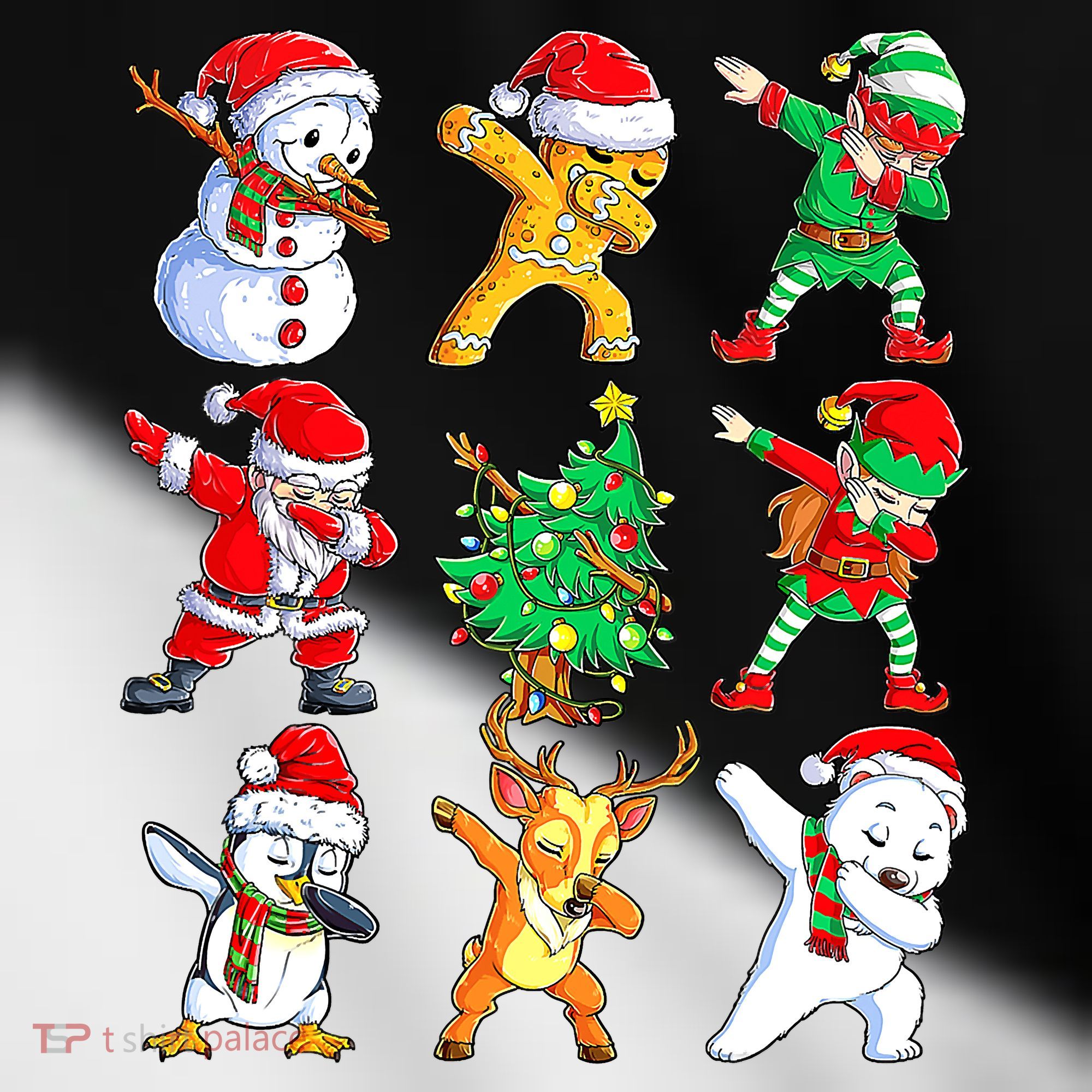 Dabbing Santa Elf Friends Ugly Xmas Sweater Dab Boys Toddler Fine Jersey T-Shirt
