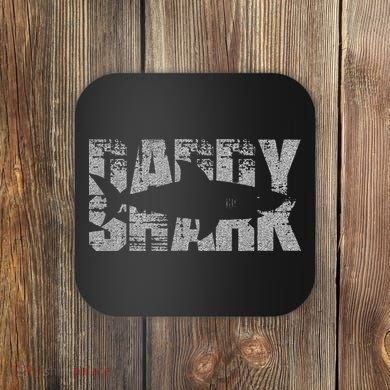 Daddy Shark Funny Shark Gifts For Dad Coaster