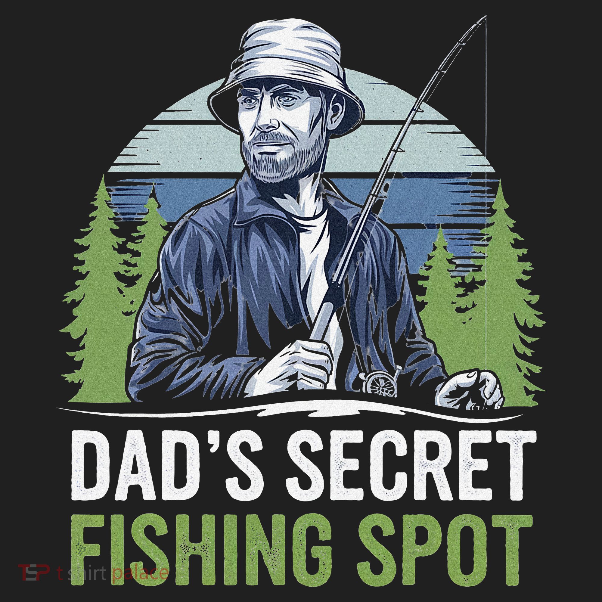 Dads Secret Fishing Spot Funny Fathers Day Fish Lover Women's Sweatshirt
