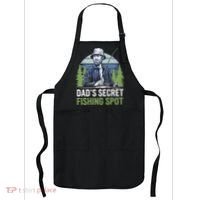 Dads Secret Fishing Spot Funny Fathers Day Fish Lover Apron thumb 0