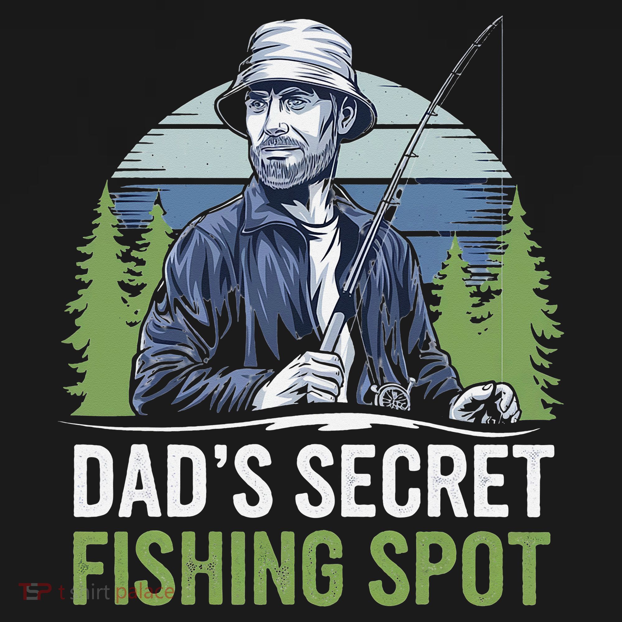 Dads Secret Fishing Spot Funny Fathers Day Fish Lover Visor