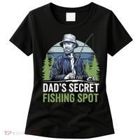 Dads Secret Fishing Spot Funny Fathers Day Fish Lover Women's T-Shirt thumb 0
