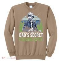 Dads Secret Fishing Spot Funny Fathers Day Fish Lover Sweatshirt thumb 0