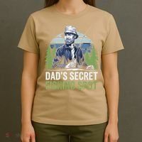 Dads Secret Fishing Spot Funny Fathers Day Fish Lover T-Shirt thumb 4
