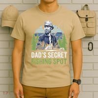 Dads Secret Fishing Spot Funny Fathers Day Fish Lover T-Shirt thumb 6