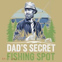 Dads Secret Fishing Spot Funny Fathers Day Fish Lover T-Shirt thumb 7