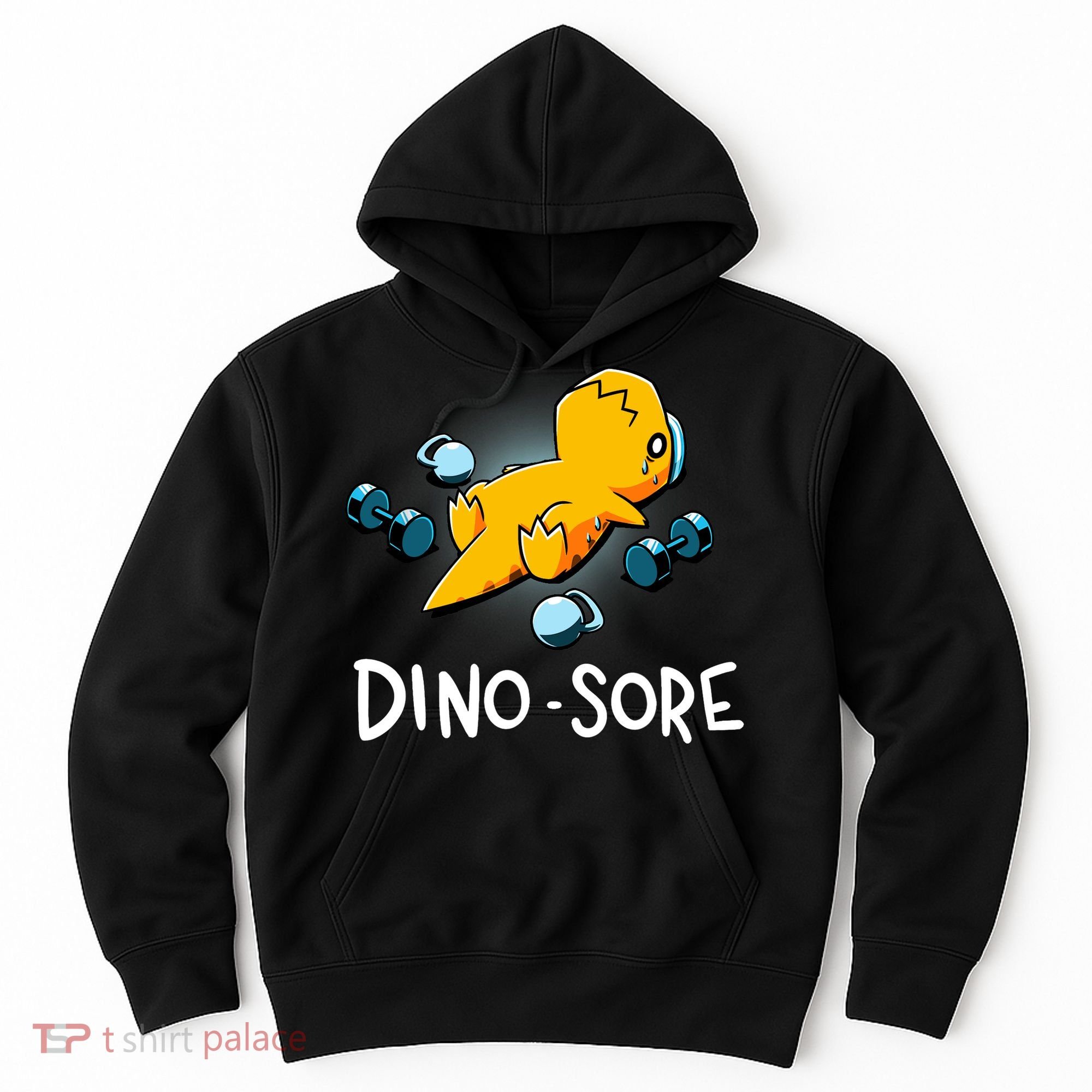 Dino Sore Funny Dinosaur Workout Gym Lifting Fitness Hoodie