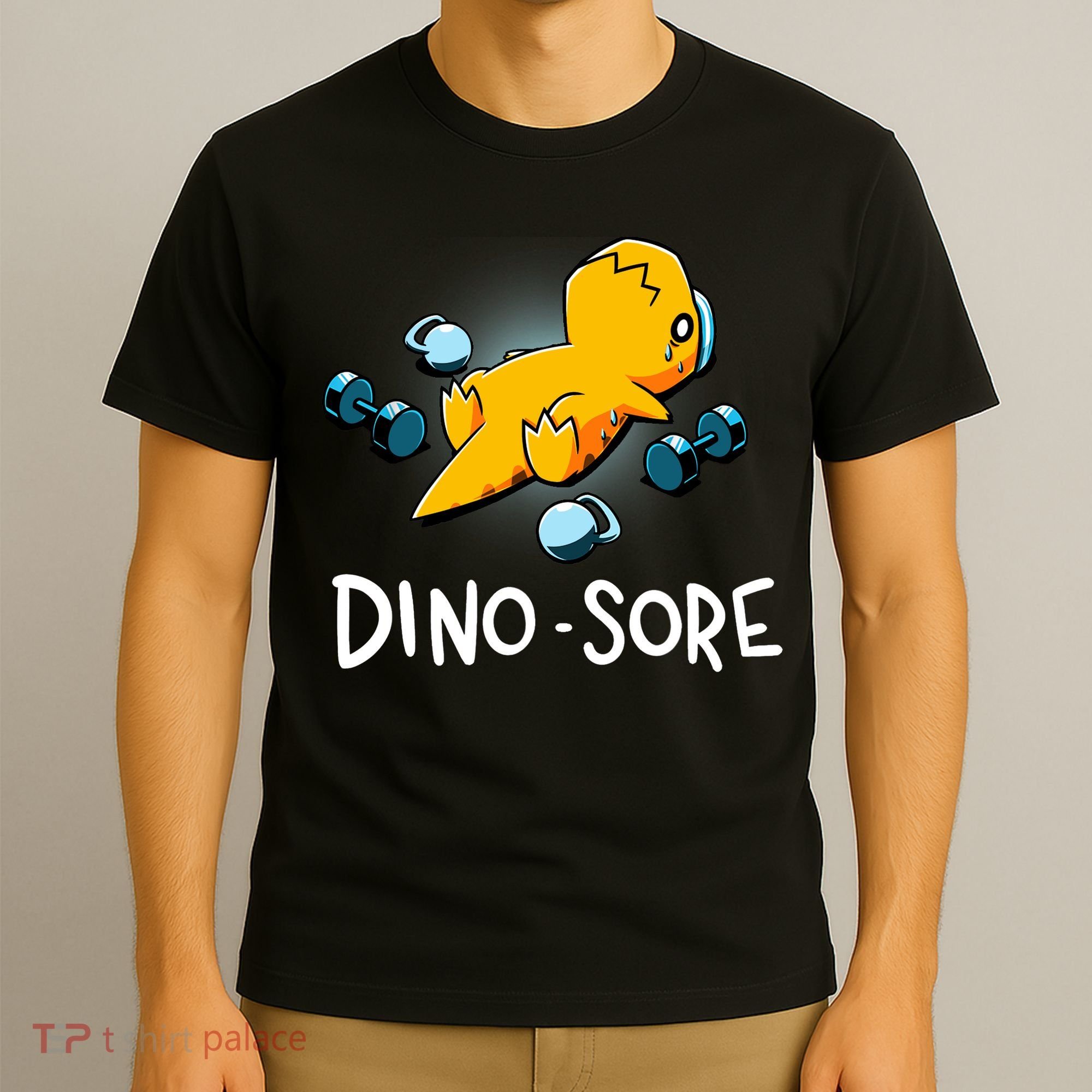 Dino Sore Funny Dinosaur Workout Gym Lifting Fitness T-Shirt