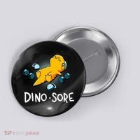 Dino Sore Funny Dinosaur Workout Gym Lifting Fitness Button thumb 0