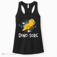 Dino Sore Funny Dinosaur Workout Gym Lifting Fitness Women's Tank Top thumb 0